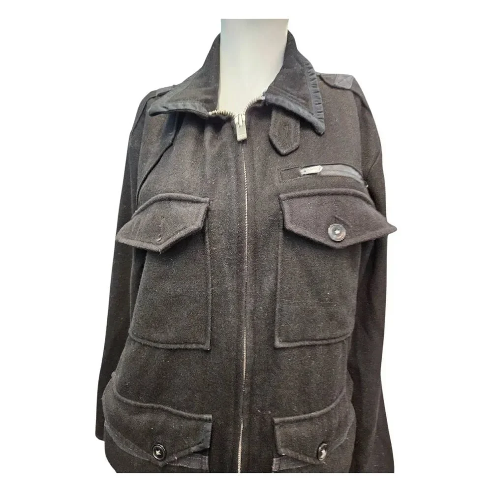 Billabong Black Wool Coat Mens Size Medium